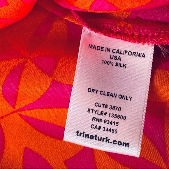Trina Turk 100% Silk Blouse - Picture 6 of 9